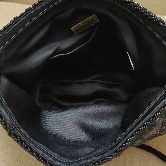 Andre Cellini Black Beaded Special Occasion Shoulder Bag Vintage - Picture 11 of 12
